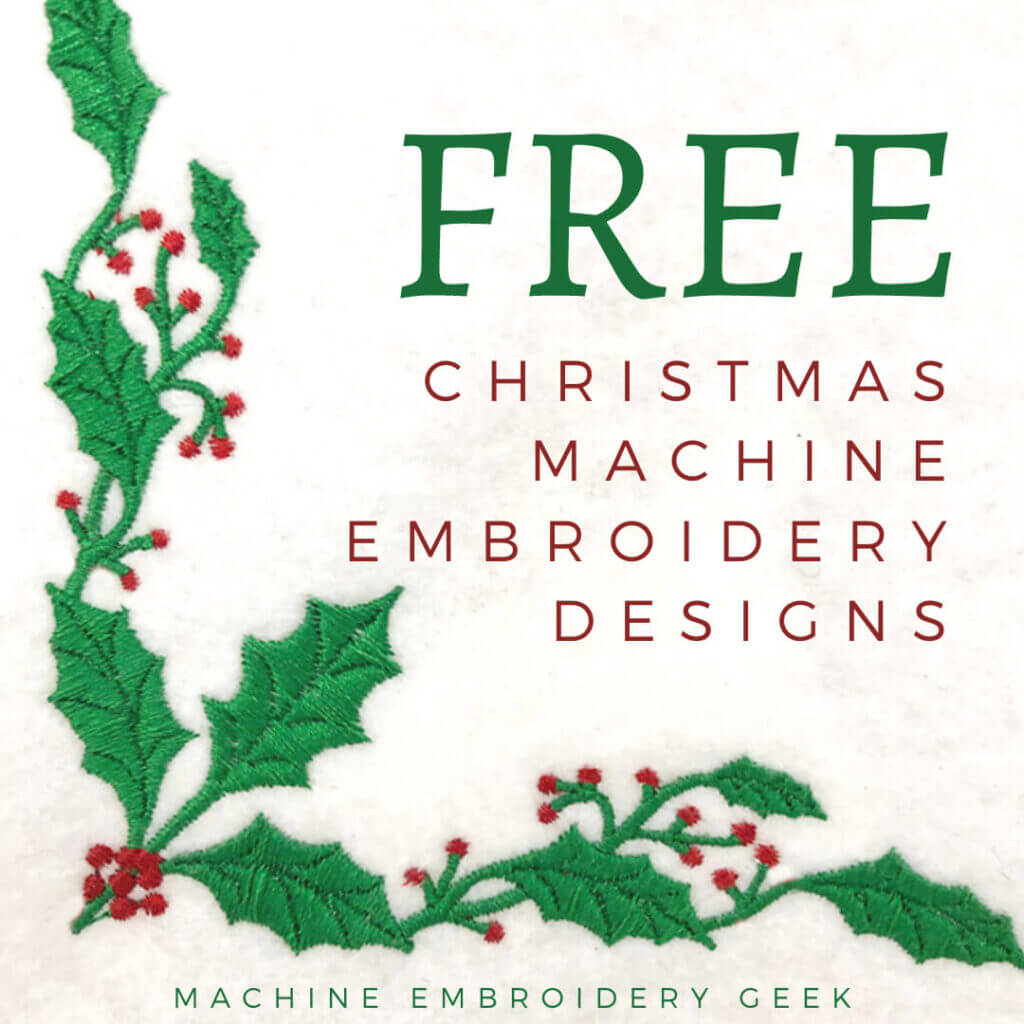 free Christmas machine embroidery designs
