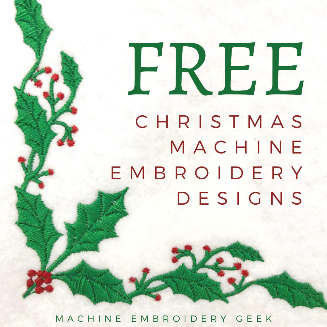 free Christmas machine embroidery designs