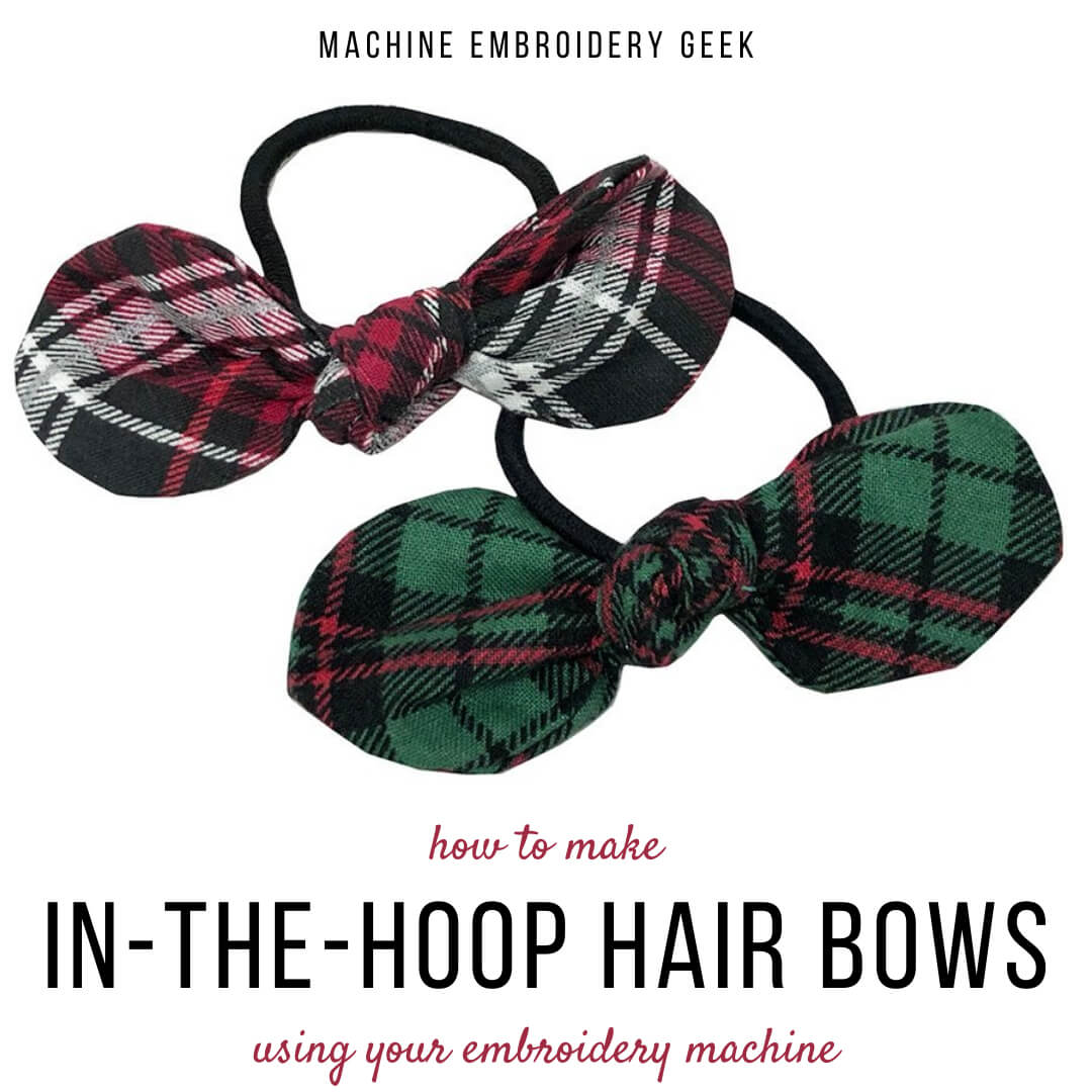 In-the-hoop hair accessories