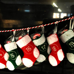 In-the-hoop stocking Advent calendar