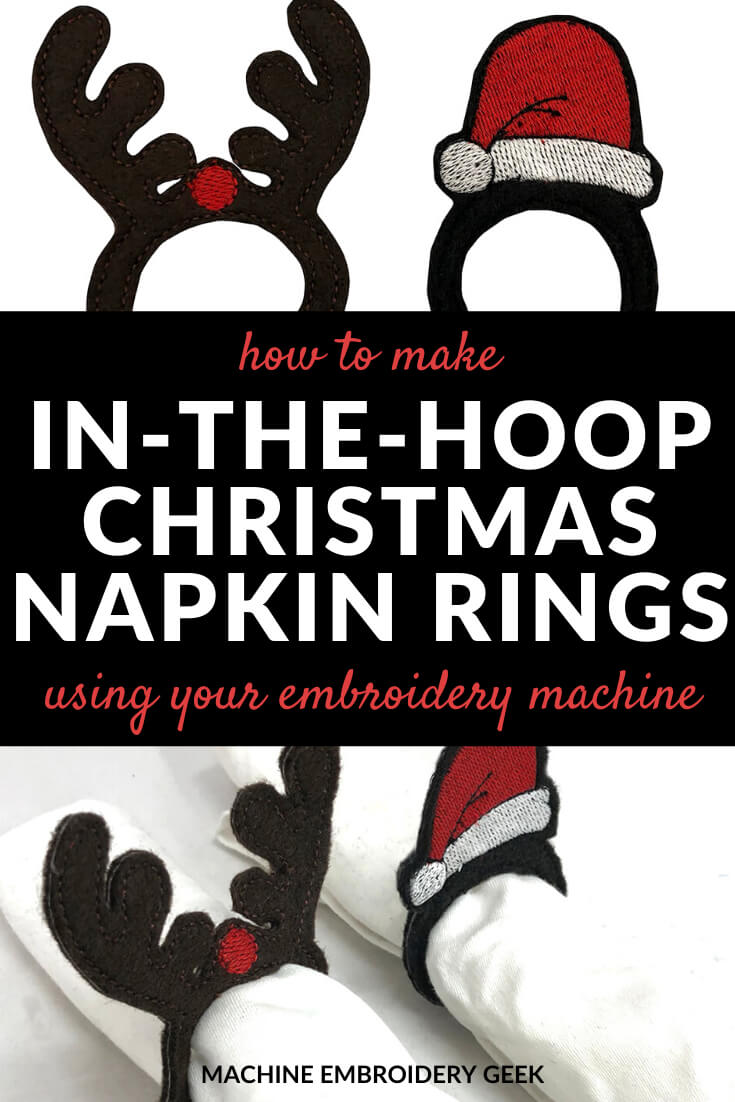 in-the-hoop Christmas napkin rings