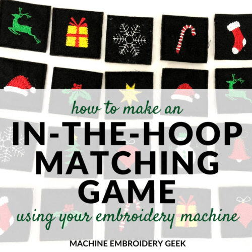 how to make an in-the-hoop matching game