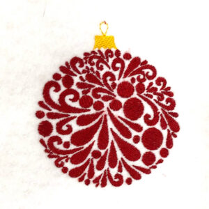 Fancy Christmas ornament embroidery design