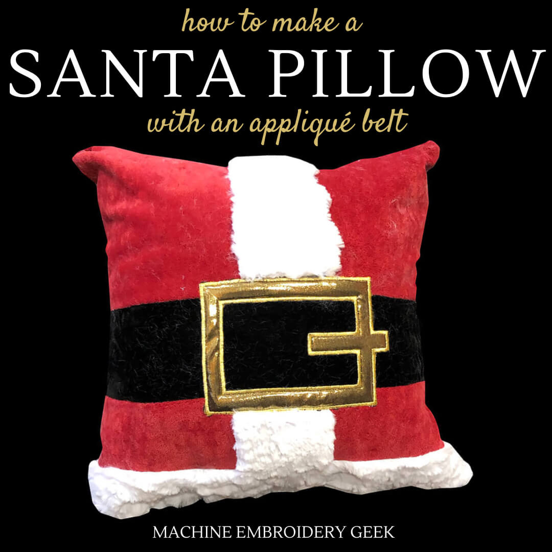 How to make a Santa pillow with an appliqué belt