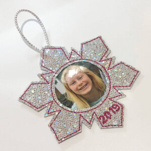 In-the-hoop snowflake ornament picture frame