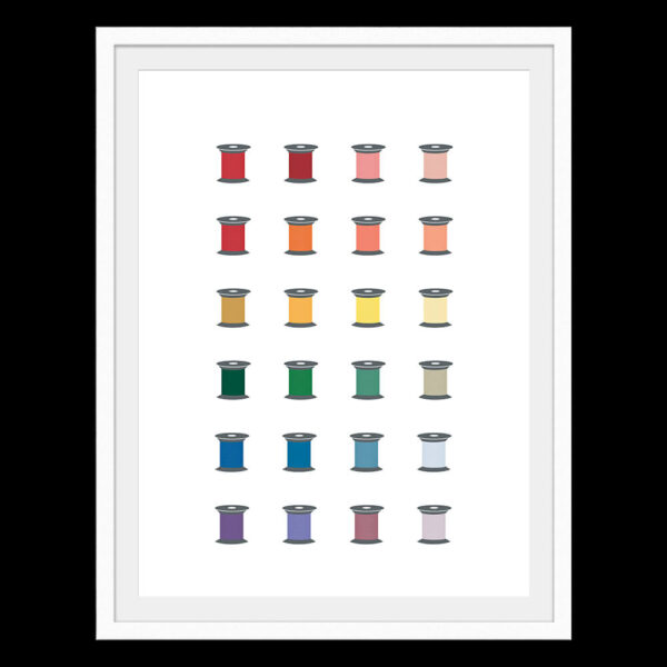 A rainbow of thread - digital print