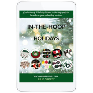 In-the-hoop for the holidays e-book and embroidery design set
