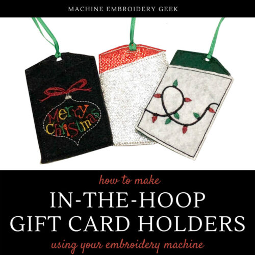 how to make an in-the-hoop gift card holder