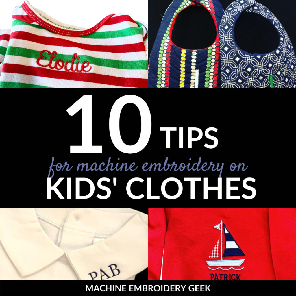 10 tips for machine embroidery on children's clothing