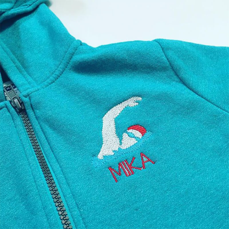 personalized sweatshirt for a swimmer