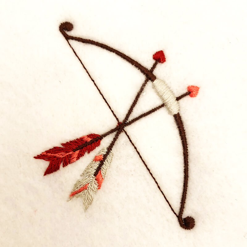 free cupid arrow embroidery design