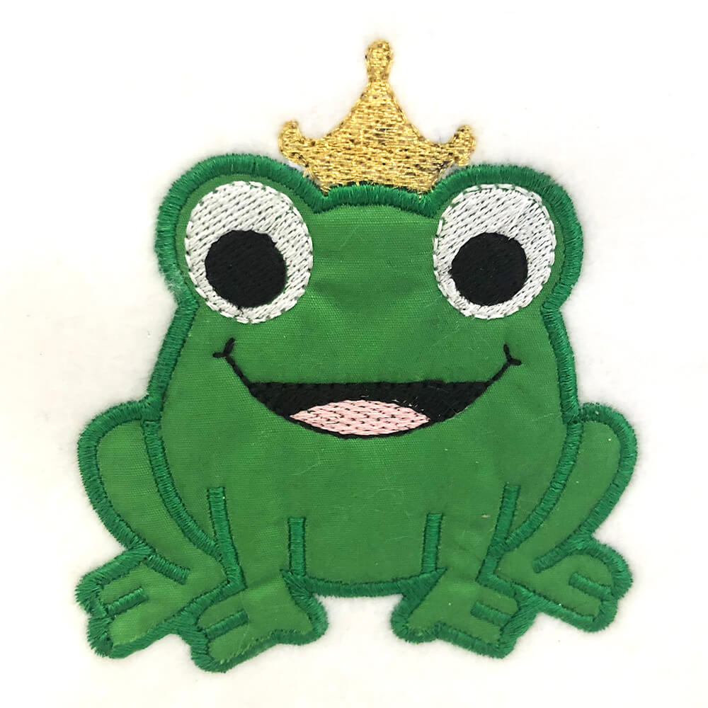 frog prince appliqué design