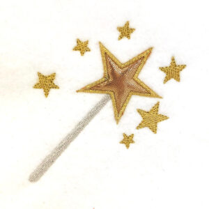 Princess wand with appliqué star