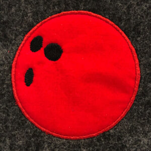 Bowling ball appliqué design