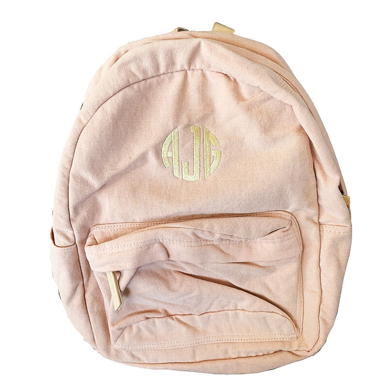 monogrammed backpack