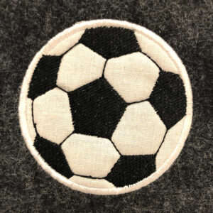 Soccer ball appliqué design