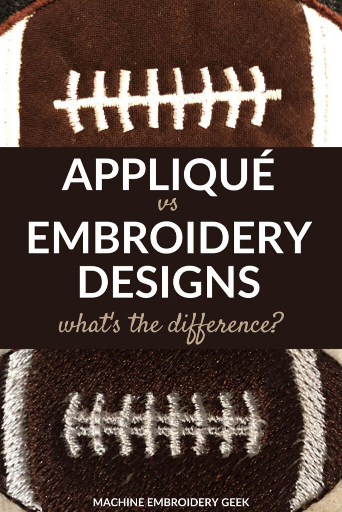 appliqué vs embroidery designs - what's the difference?