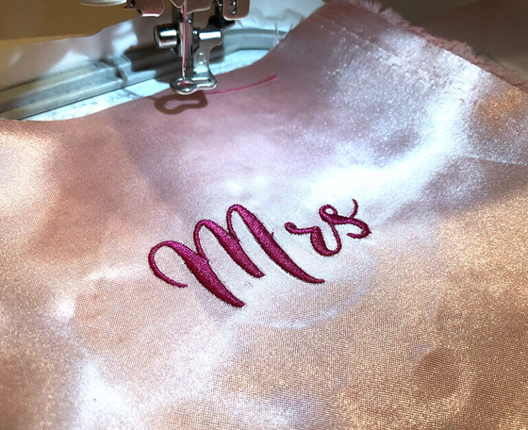 Machine embroidery on satin Machine Embroidery Geek