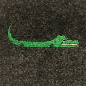 Alligator embroidery design