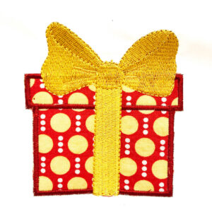 Birthday present appliqué design