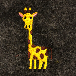 Baby giraffe embroidery design