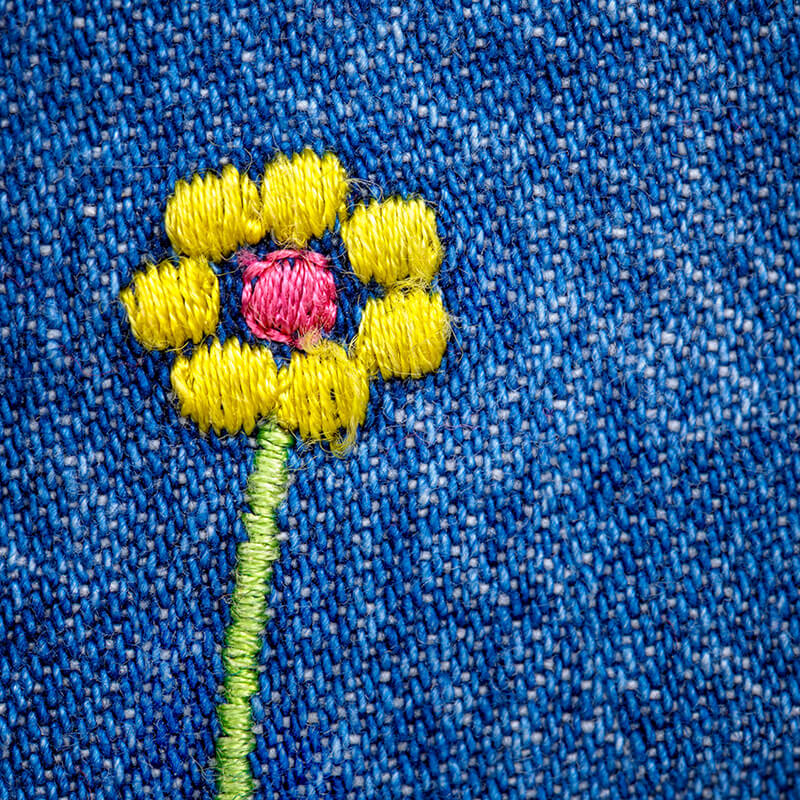 Denim is one of the best fabrics for machine embroidery