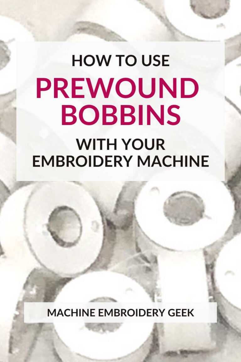 How to use prewound bobbins with your embroidery machine
