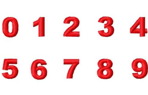 free racing numbers font