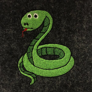Snake embroidery design