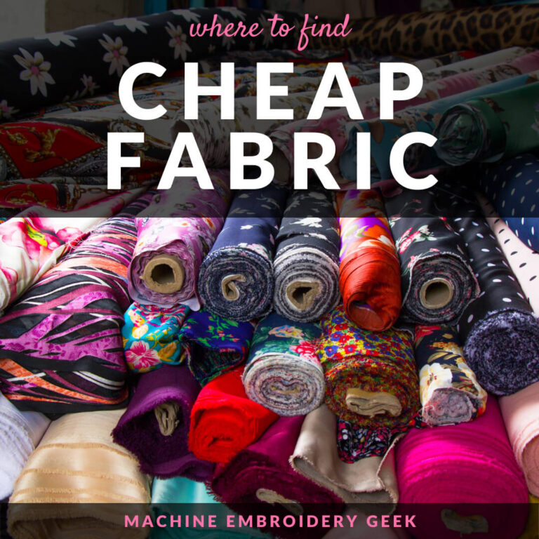 Where to find cheap fabric Machine Embroidery Geek