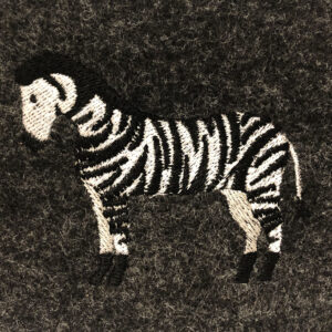 Zebra embroidery design