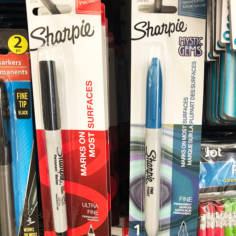 Sharpee markers are useful for labeling and coloring in thread