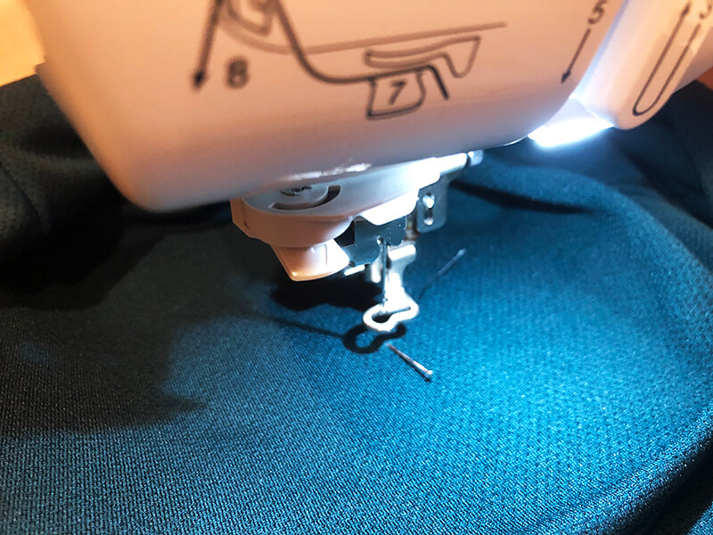 adjusting the position of the design on the polo