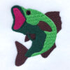 Big mouth bass embroidery design