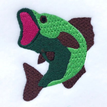 Big mouth bass embroidery design