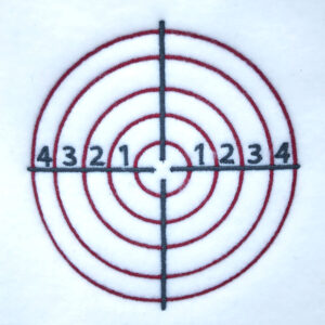 Hunting target embroidery design