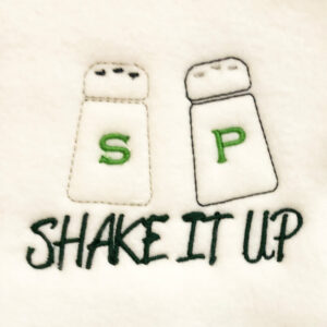 “Shake it up” embroidery design