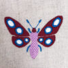 colorful moth embroidery design
