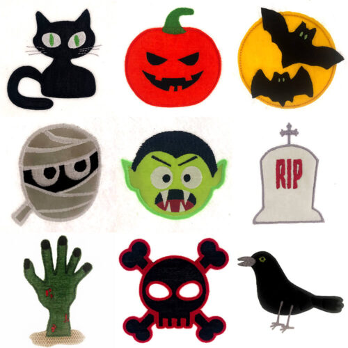 Creepy Halloween appliqué design set Machine Embroidery Geek