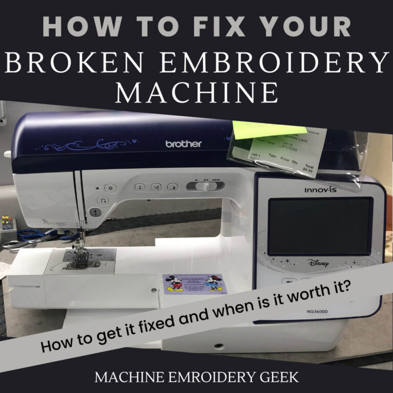 How to Fix a Broken Embroidery Machine