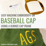 Using a Durkee cap frame for easy baseball cap embroidery