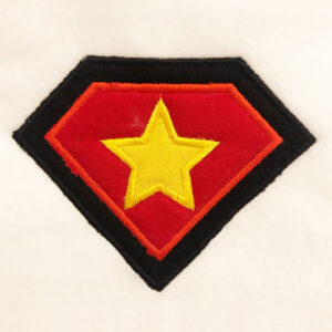 Versatile and cute superhero icon machine appliqué design in 4 sizes