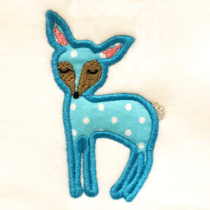 Woodland fawn appliqué design