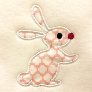Woodland bunny appliqué design