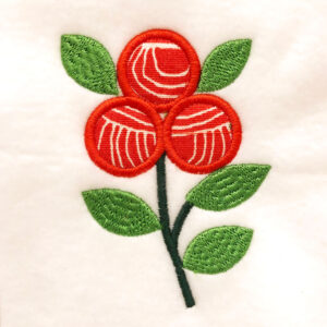 Woodland flower appliqué design