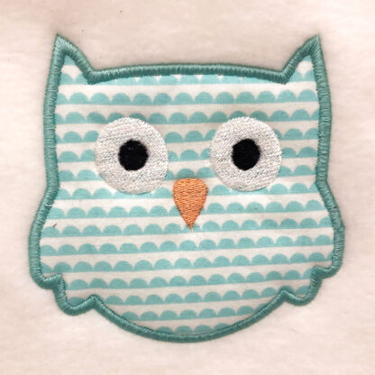 woodland owl appliqué design