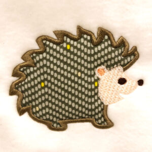Woodland porcupine appliqué design