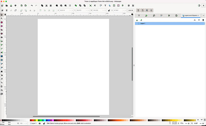 New document in Inkscape