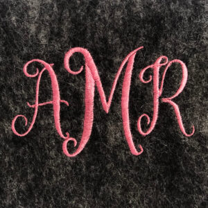 College girl monogram machine embroidery font