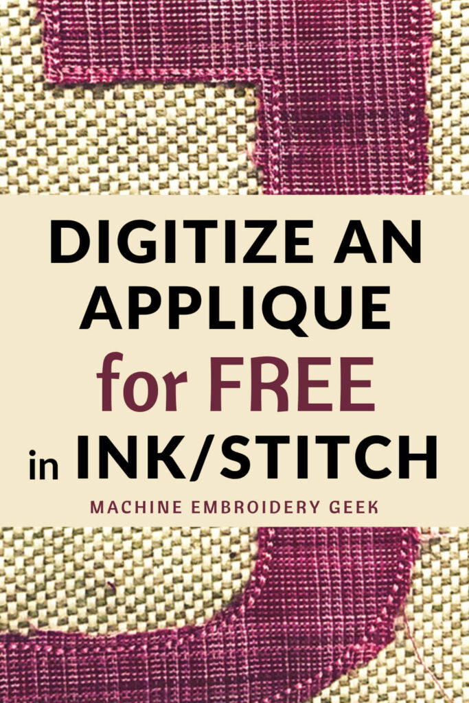 How to digitize an appliqué for free with Ink/Stitch